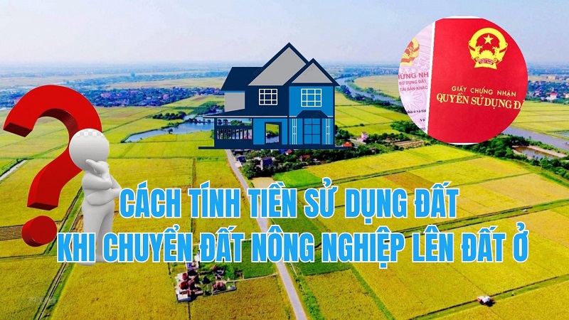 Cách tính tiền sử dụng đất khi chuyển đất nông nghiệp lên đất ở từ 1/8/2024