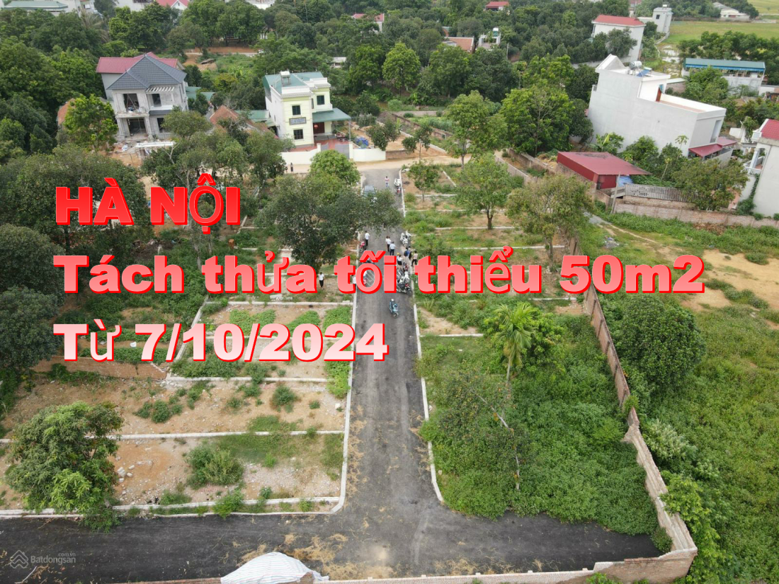 Hà Nội tăng diện tích tối thiểu tách thửa đất ở lên 50m2