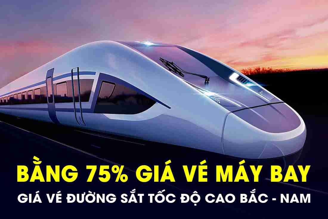 Đề xuất giá vé đường sắt tốc độ cao Bắc - Nam, dự kiến bằng 75% giá vé máy bay