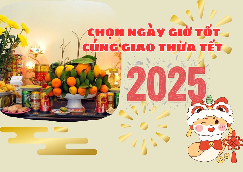 Chọn giờ tốt cúng Giao thừa Tết Ất Tỵ 2025 đón năm mới may mắn