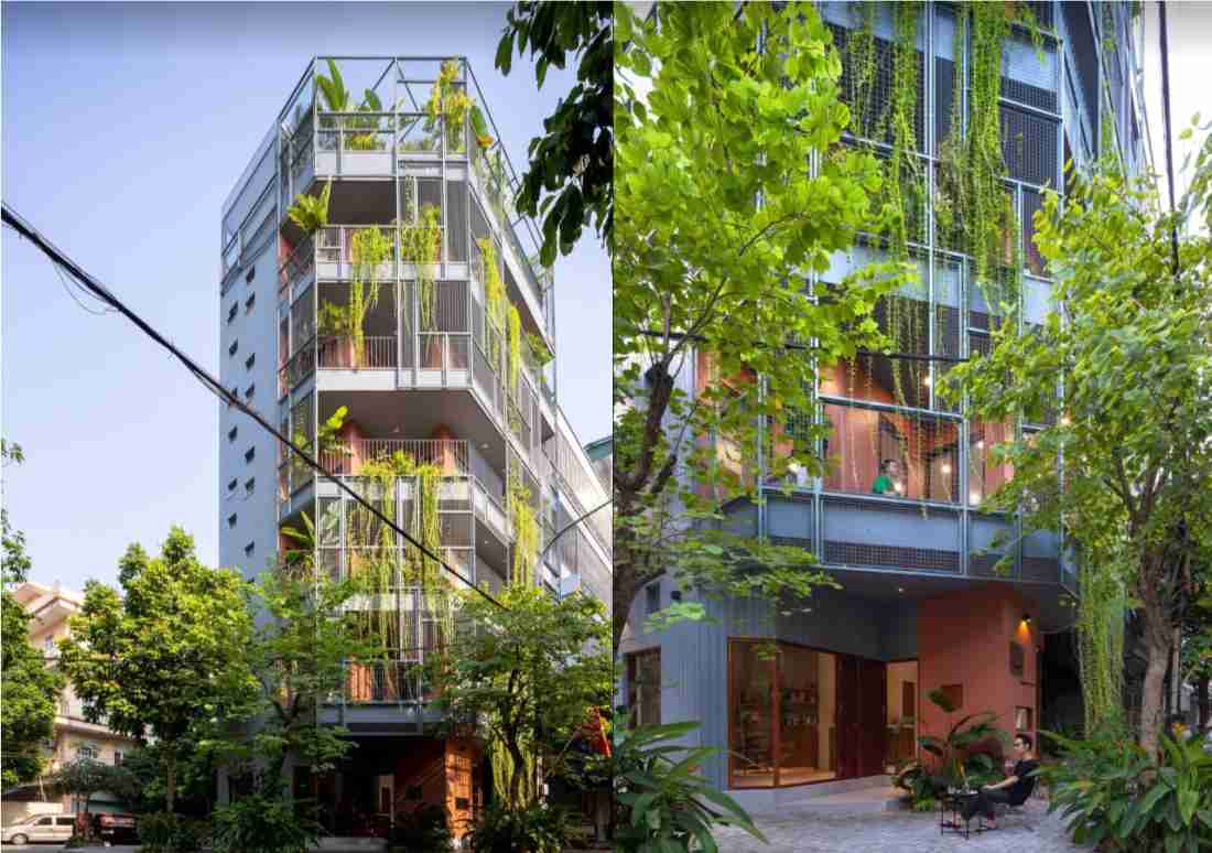 Cải tạo nhà cũ 6 tầng đa năng đầy sáng tạo kết hợp sống và làm việc giữa đô thị Hà Nội