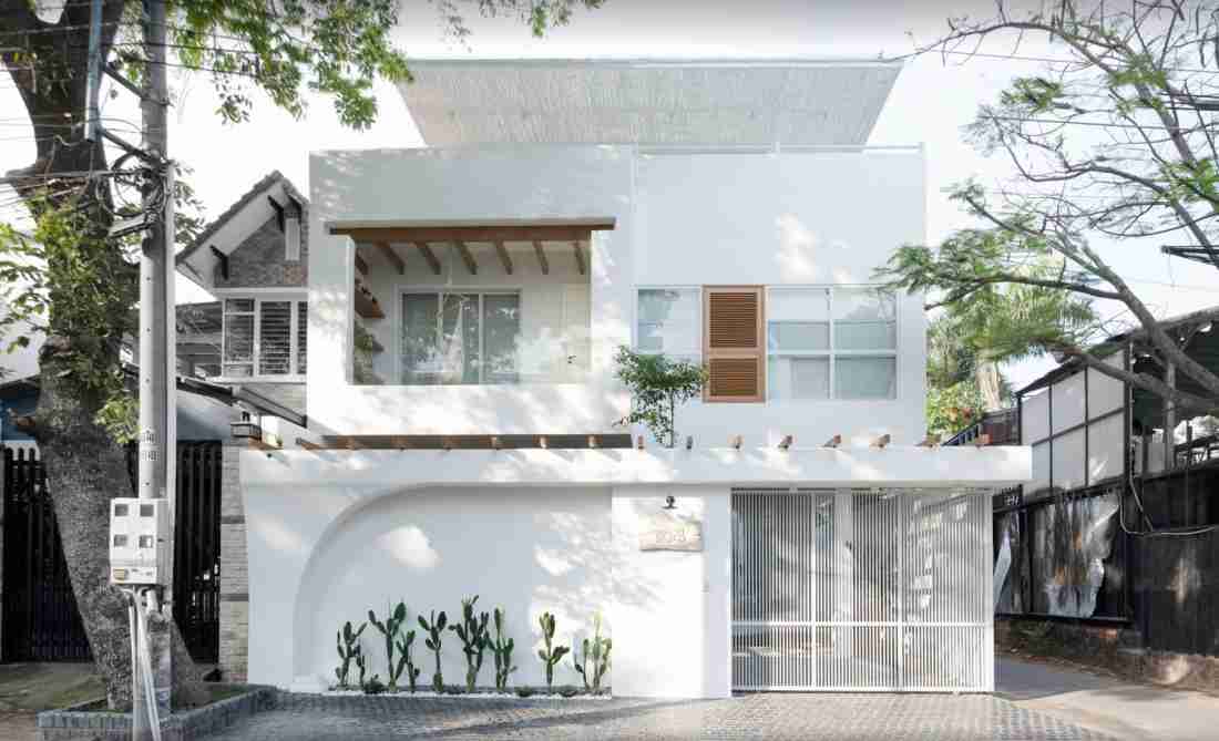 Nhà 3 tầng ở Thủ Dầu Một ấn tượng với thiết kế đường cong đầy sức sống