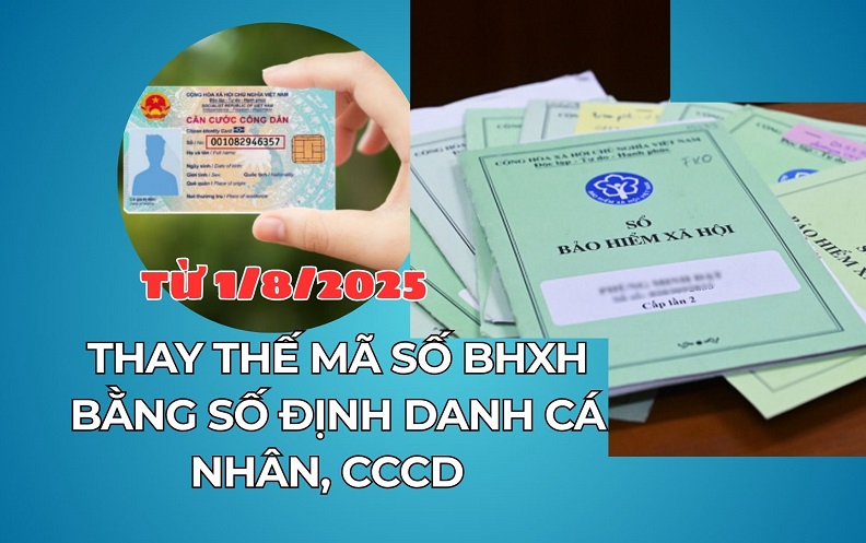 Từ 1/8: Mã số BHXH được thay thế bằng số định danh cá nhân, CCCD