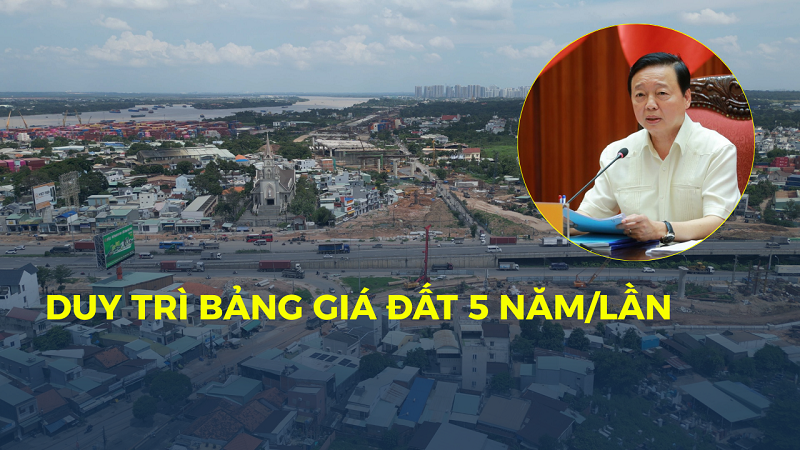 Cần duy trì bảng giá đất 5 năm/lần, kèm hệ số điều chỉnh theo biến động để phản ánh sát thị trường