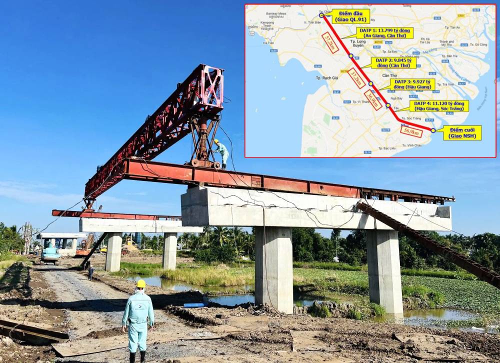 Tuyến cao tốc trục ngang Đồng bằng sông Cửu Long hơn 44.600 tỷ đồng đang làm đến đâu?