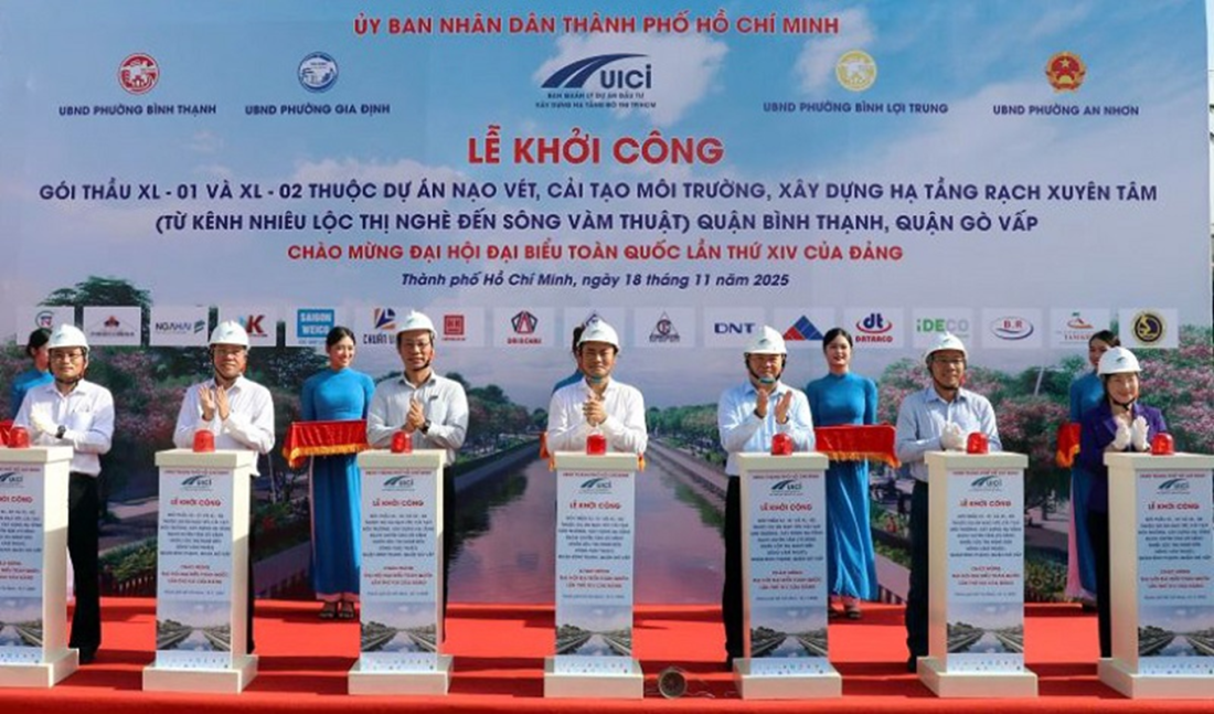 TP.HCM khởi công 2 gói thầu lớn nhất thuộc dự án cải tạo rạch Xuyên Tâm