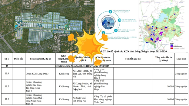 Bất động sản Đồng Nai bùng nổ với tin khởi công 3 khu công nghiệp hàng chục nghìn tỷ