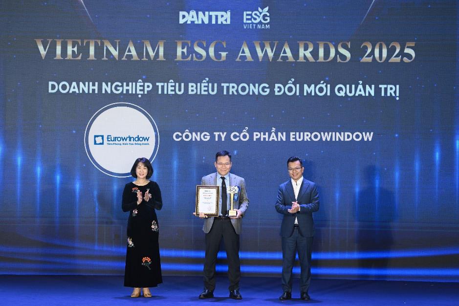 Thực thi ESG dựa trên khoa học công nghệ, Eurowindow tiếp tục được vinh danh tại Vietnam ESG Awards