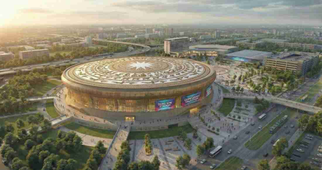 Chốt mốc khởi công sân vận động lớn nhất thế giới tại Việt Nam