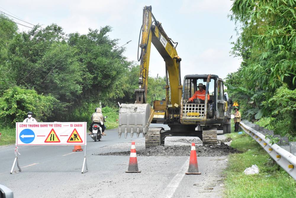 Quốc lộ 61 qua An Giang đang sửa chữa, hẹn “về đích” trước 30/4/2026