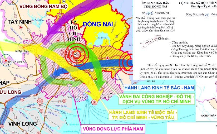 Quy hoạch Đồng Nai 2030: Chủ tịch tỉnh ký công văn HỎA TỐC chốt phương án phát triển