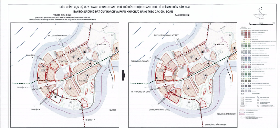 TP.HCM điều chỉnh quy hoạch 1/2000 4 khu đất thuộc Thành phố Thủ Đức