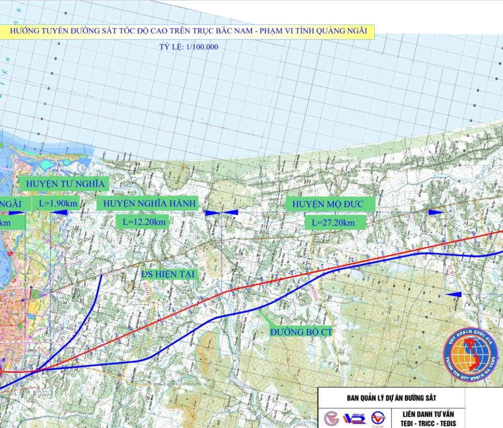 Bộ Xây dựng thông tin về tuyến đường sắt tốc độ cao 350km/h đoạn chạy qua Quảng Ngãi