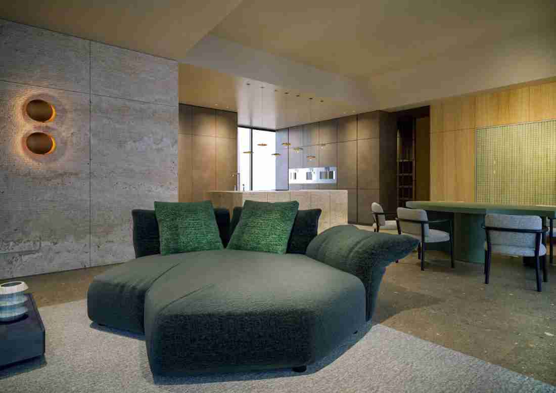 Khi khối đá định hình lối sống mở cho căn hộ cao cấp tại TP.HCM