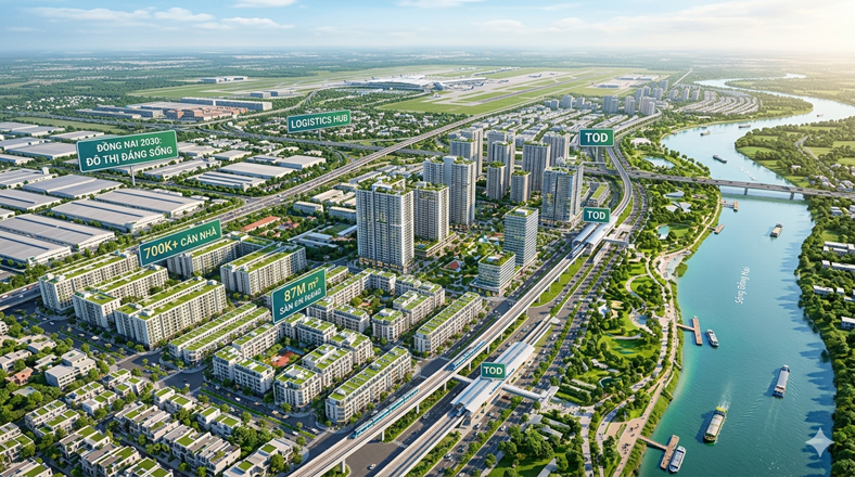 Sắp lên thành phố, Đồng Nai tung “liều thuốc mạnh” 822.000 tỷ xây 700.000 căn nhà