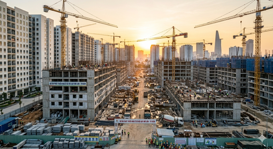 TP.HCM sắp khởi công 41 dự án nhà ở xã hội trước 30/6: Hàng chục nghìn căn sắp về tay người thu nhập thấp
