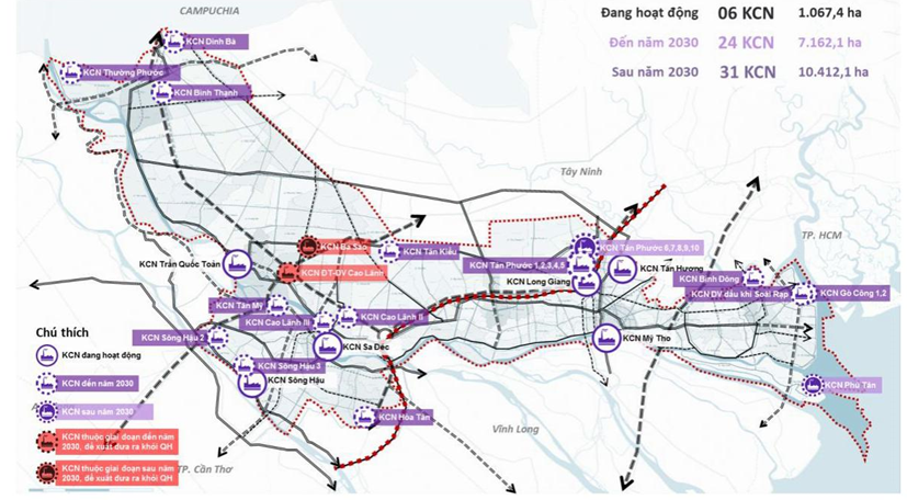 Toàn cảnh quy hoạch khu công nghiệp Đồng Tháp 2030
