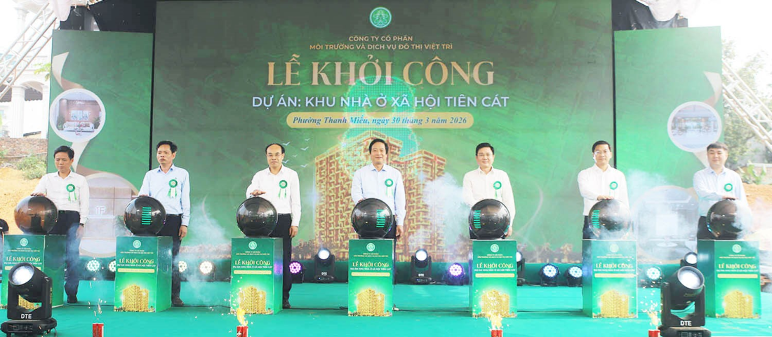 Phú Thọ khởi công dự án nhà ở xã hội thứ 7 sau sáp nhập
