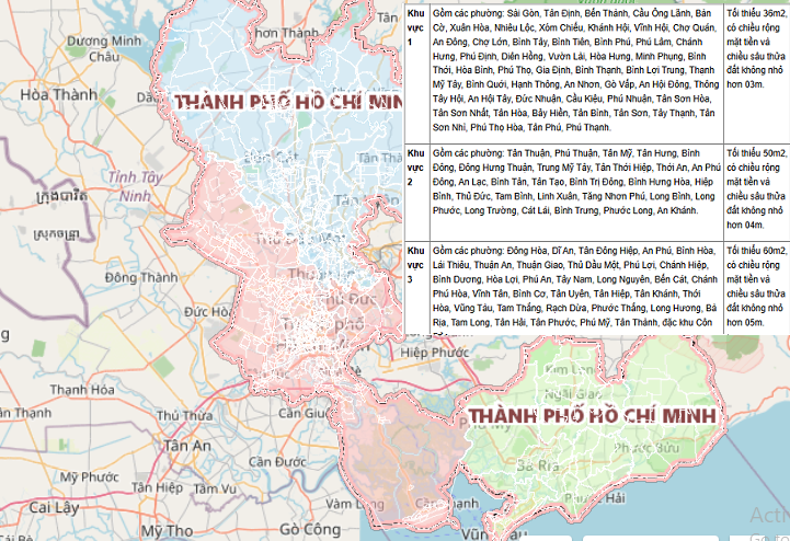 Quy định mới tách thửa đất TP.HCM 2026: Đã trình phương án 5 khu vực, tối thiểu 36m2