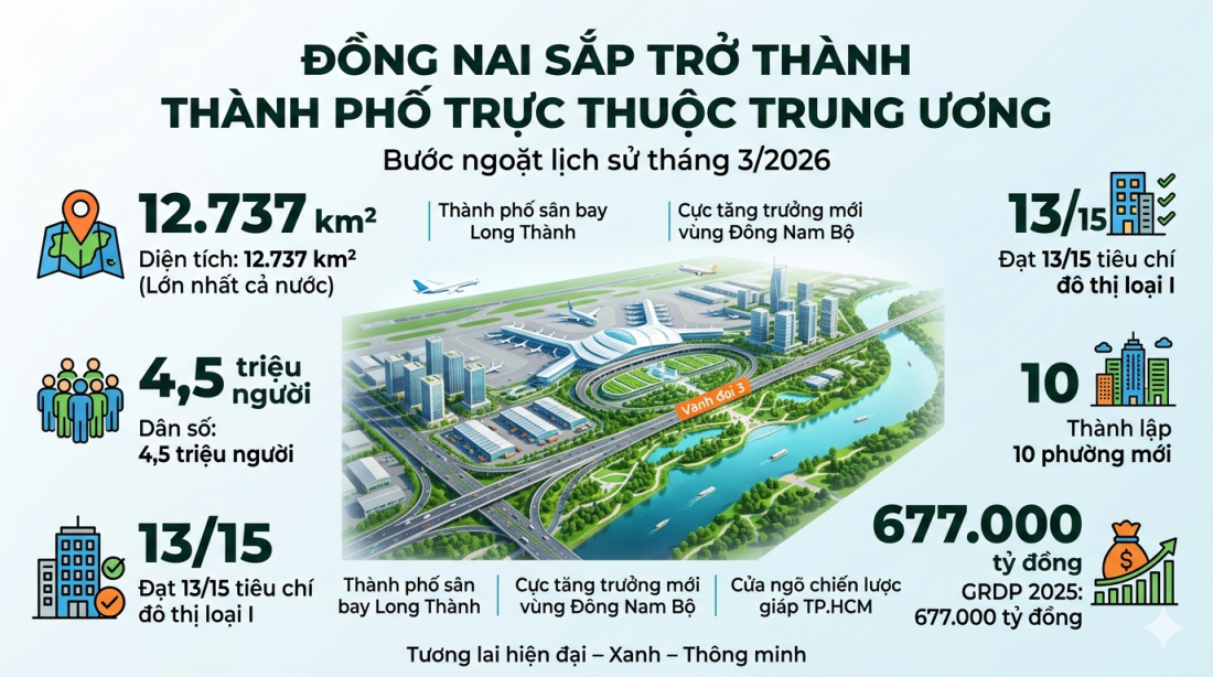 Chính phủ thông qua Đề án lập Thành phố Đồng Nai