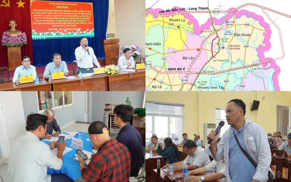 Người dân Cần Giuộc sắp nhận tiền đền bù từ dự án Vành đai 4 hơn 120.000 tỷ