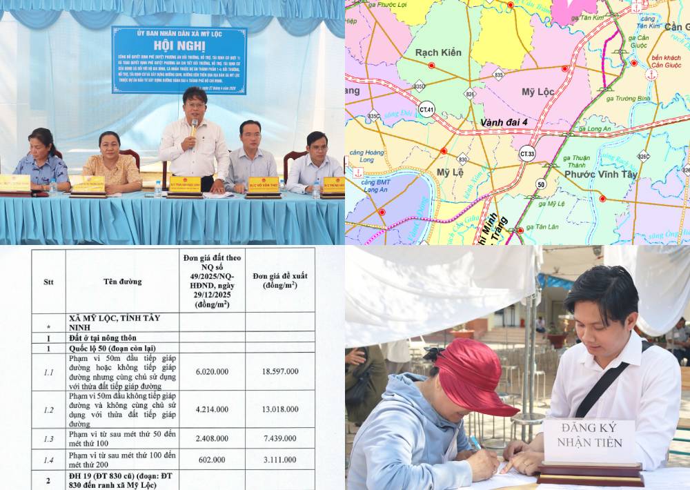 Một xã Tây Ninh công bố phương án bồi thường Vành đai 4, giá đền bù cao nhất 18,6 triệu đồng/m2