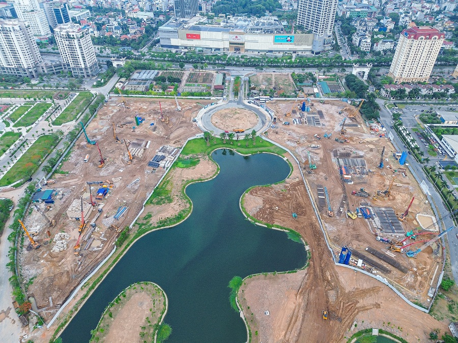 Noble West Lake Ha Noi: 12 tòa tháp 40 tầng thi công xuyên đêm, "đại công trường" lớn bậc nhất Tây Hồ Tây lộ diện