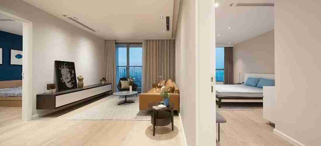 Hệ vách chữ L: Nhát cắt kiến trúc làm mới căn hộ 110m2 tại Hà Nội